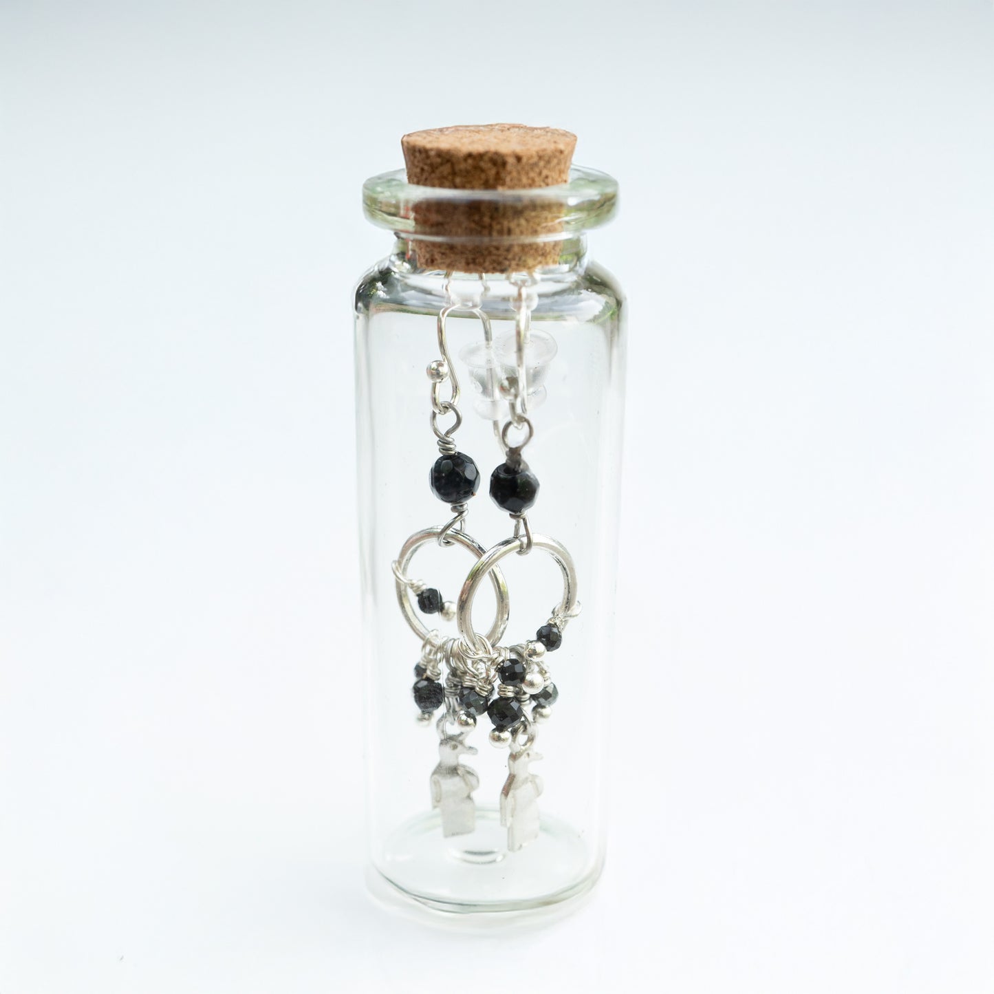 BOTTLED ONYX PYRITE CLUSTER - SILVER