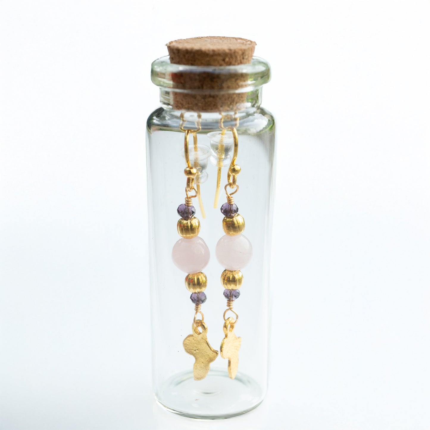 BOTTLED ROSE QUARTS AMETHYST - GOLD