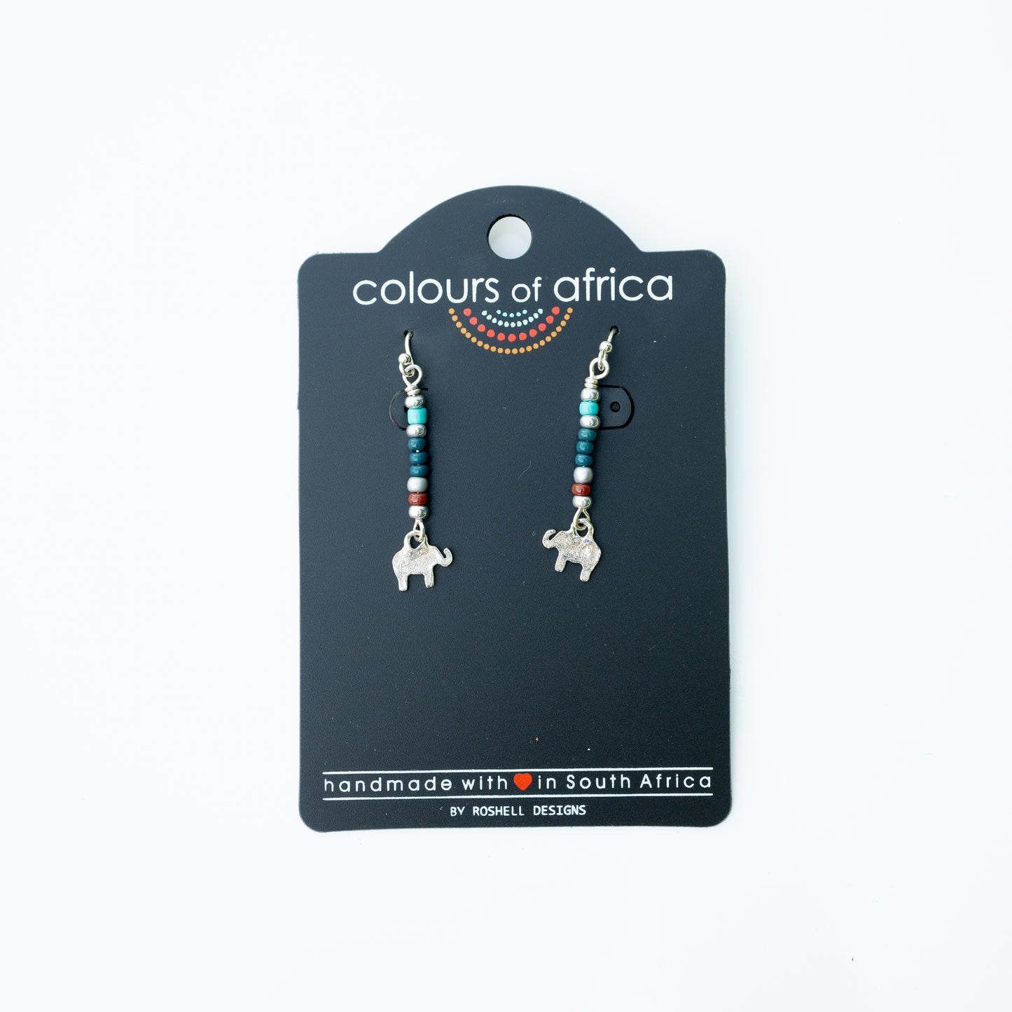 COLOURS OF AFRICA STRAIGHT EARRING - TURQUOISE