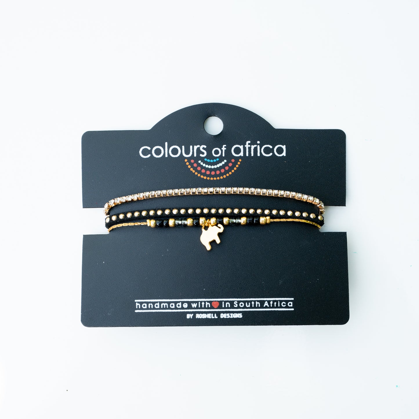 COLOURS OF AFRICA CHAIN BRACELET - BLACK