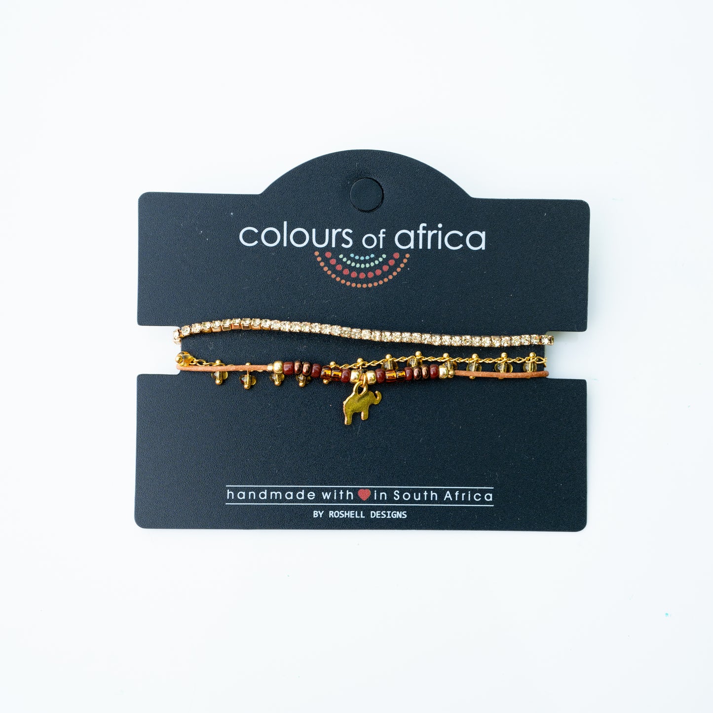 COLOURS OF AFRICA CHAIN BRACELET - BROWN