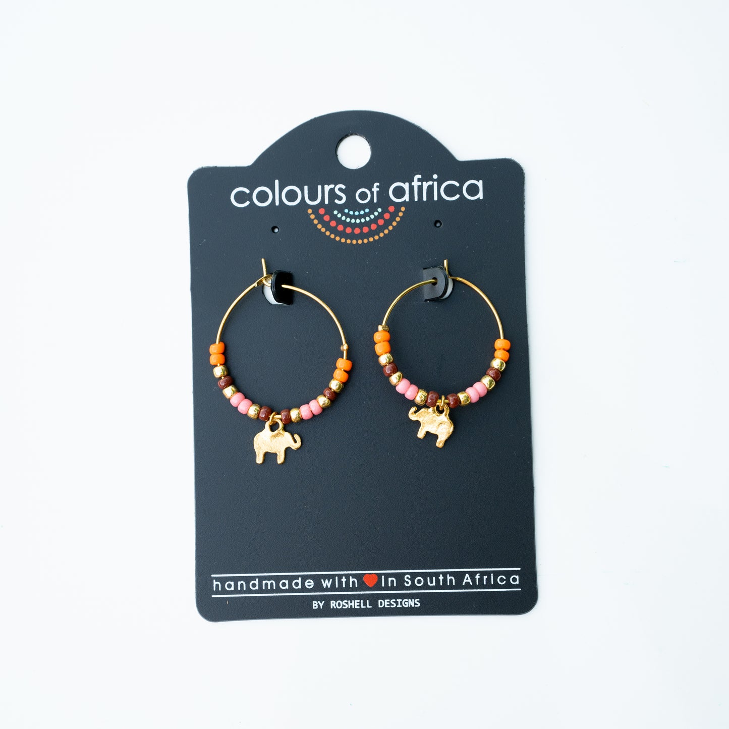 COLOURS OF AFRICA HOOP EARRING - ORANGE