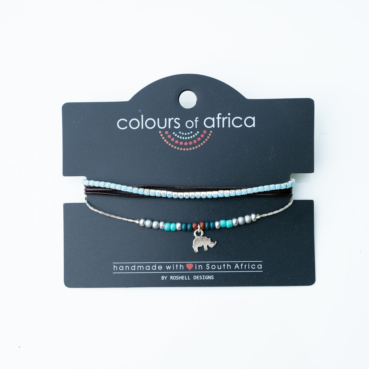 COLOURS OF AFRICA CHAIN BRACELET - TURQUOISE