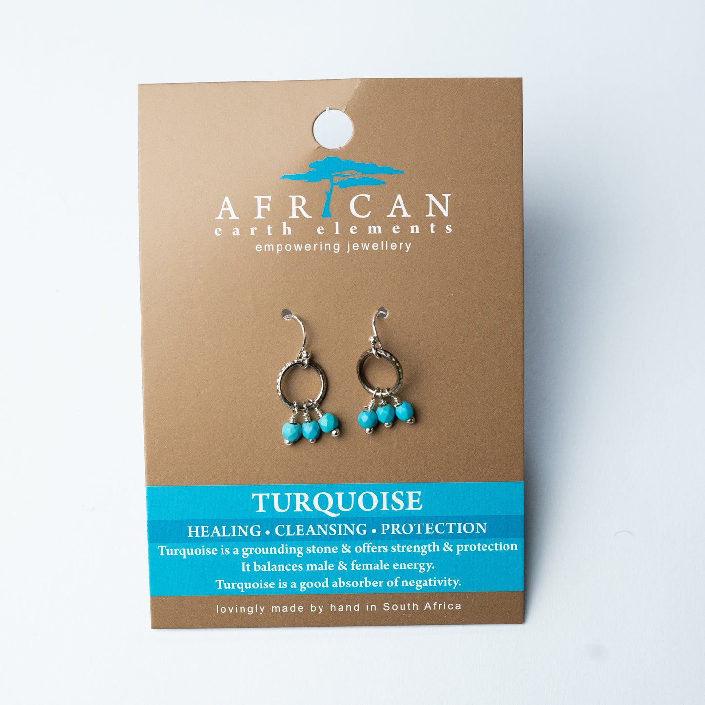 AFRICAN EARTH ELEMENTS TURQUOISE EARRINGS