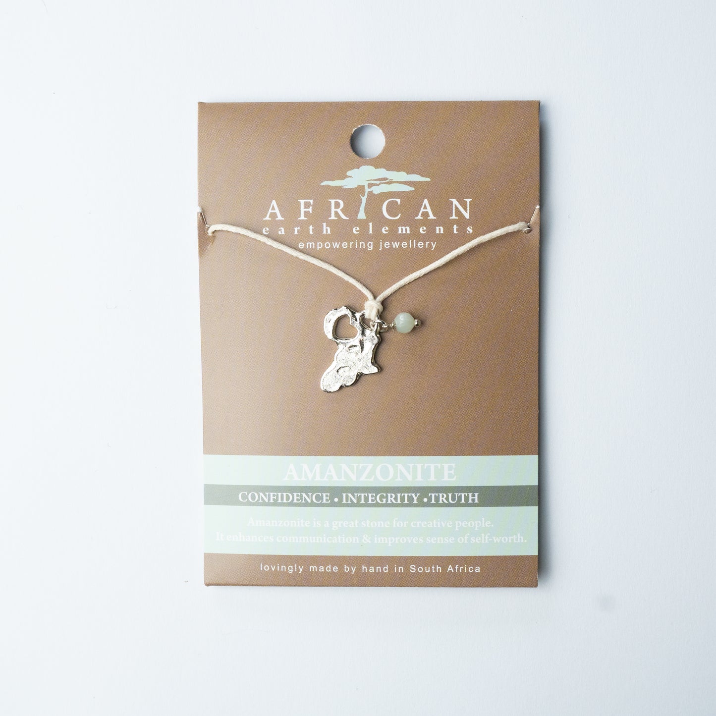 AFRICAN EARTH ELEMENTS AMAZONITE MAP NECKLACE