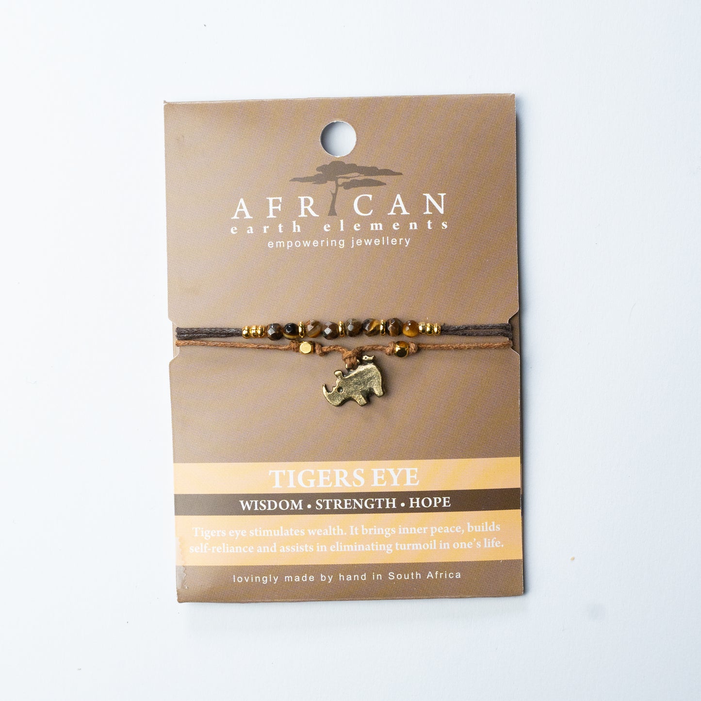 AFRICAN EARTH ELEMENTS TIGERS EYE DOUBLE BRACELET