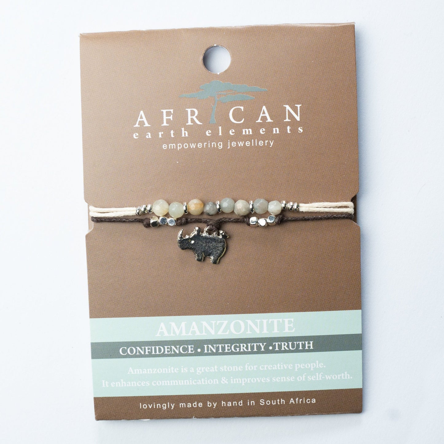 AFRICAN EARTH ELEMENTS AMAZONITE DOUBLE BRACELET