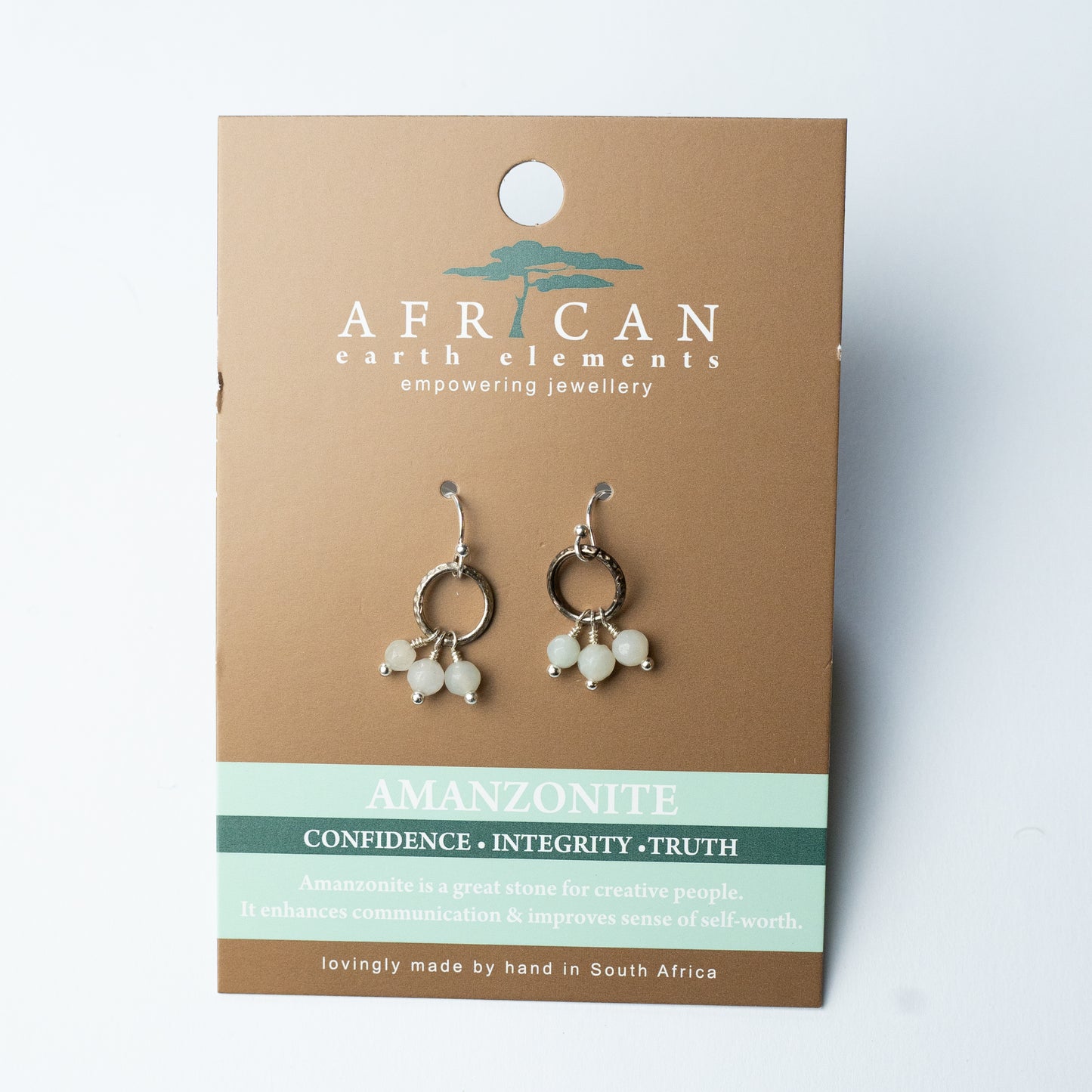 AFRICAN EARTH ELEMENTS AMAZONITE EARRINGS
