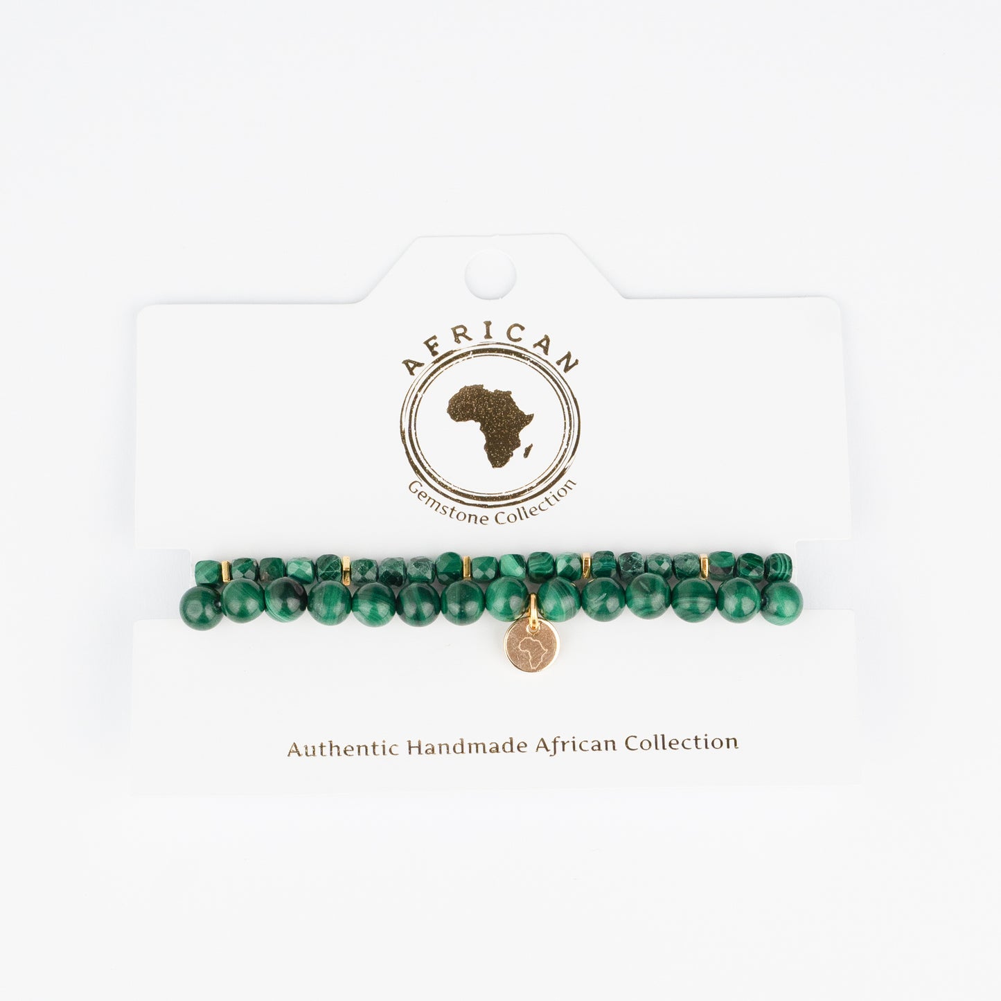 GEMSTONE STRETCH BRACELET - MALACHITE