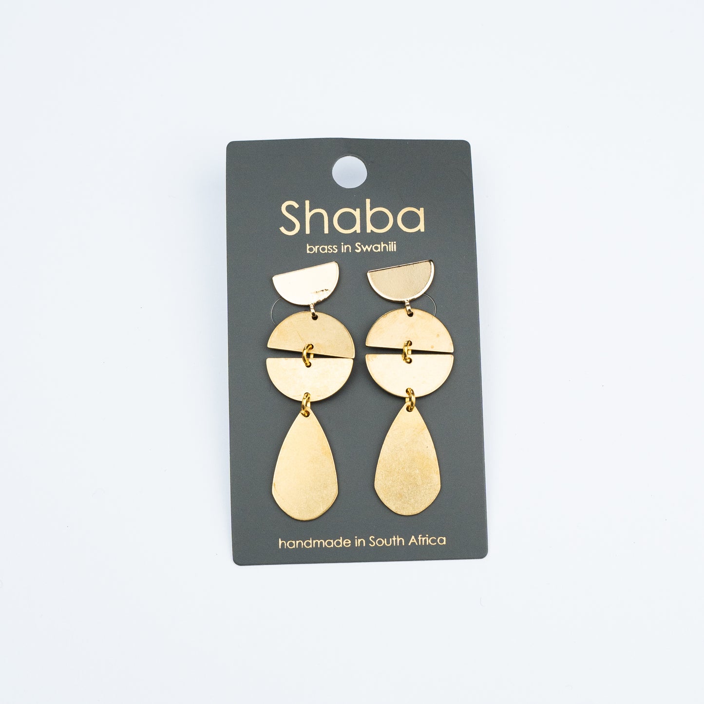 Shaba Brass Teardrop Earring