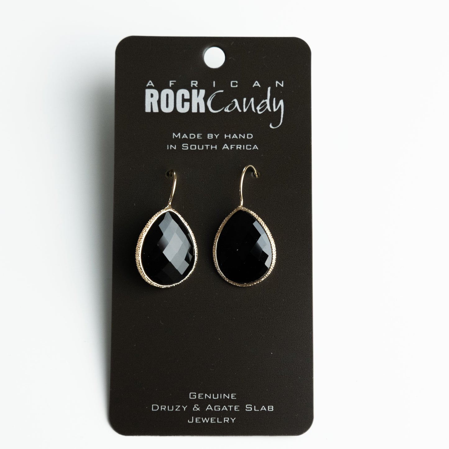 African Rock Candy Onyx Statement Gemstone Earrings