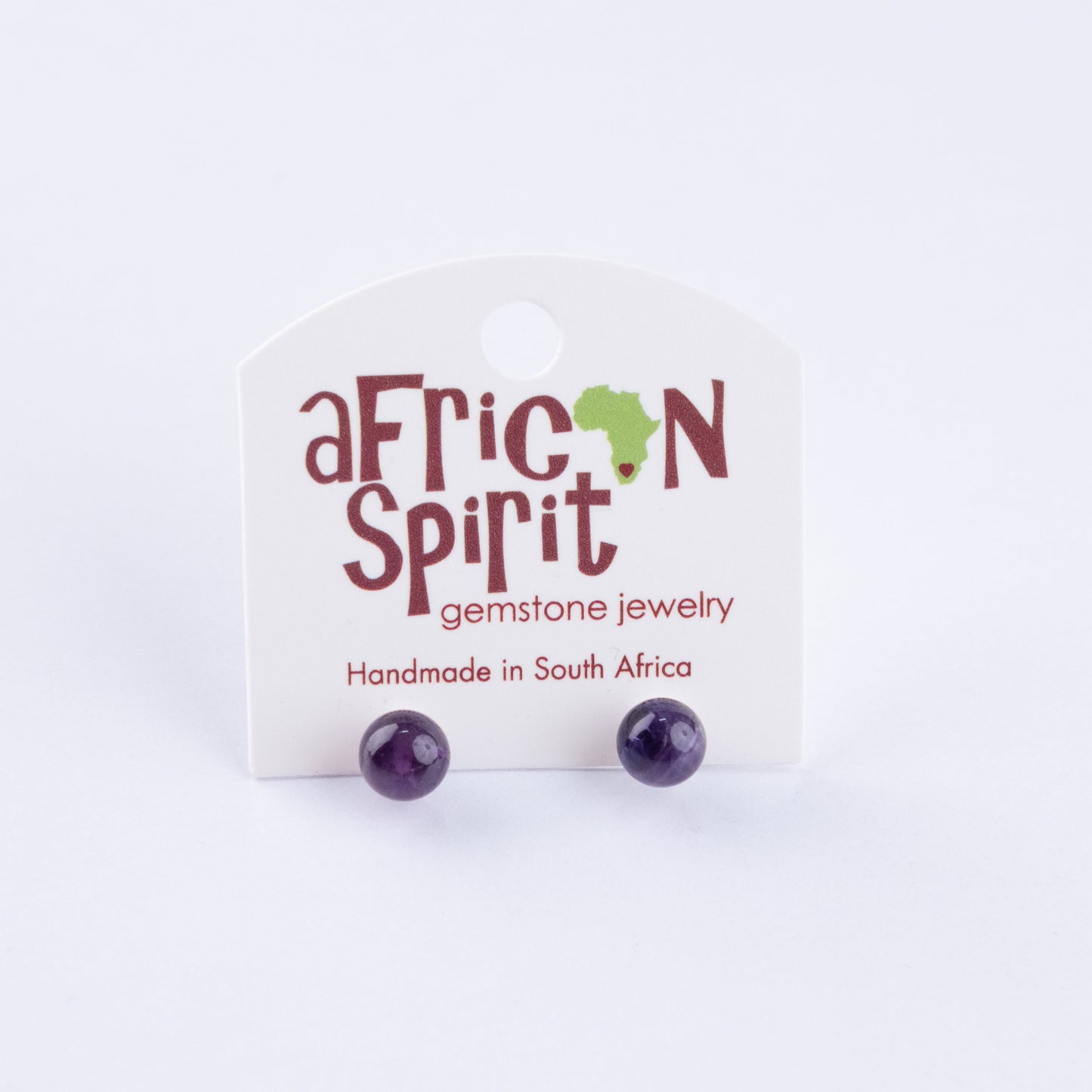 African Spirit Amethyst Stud