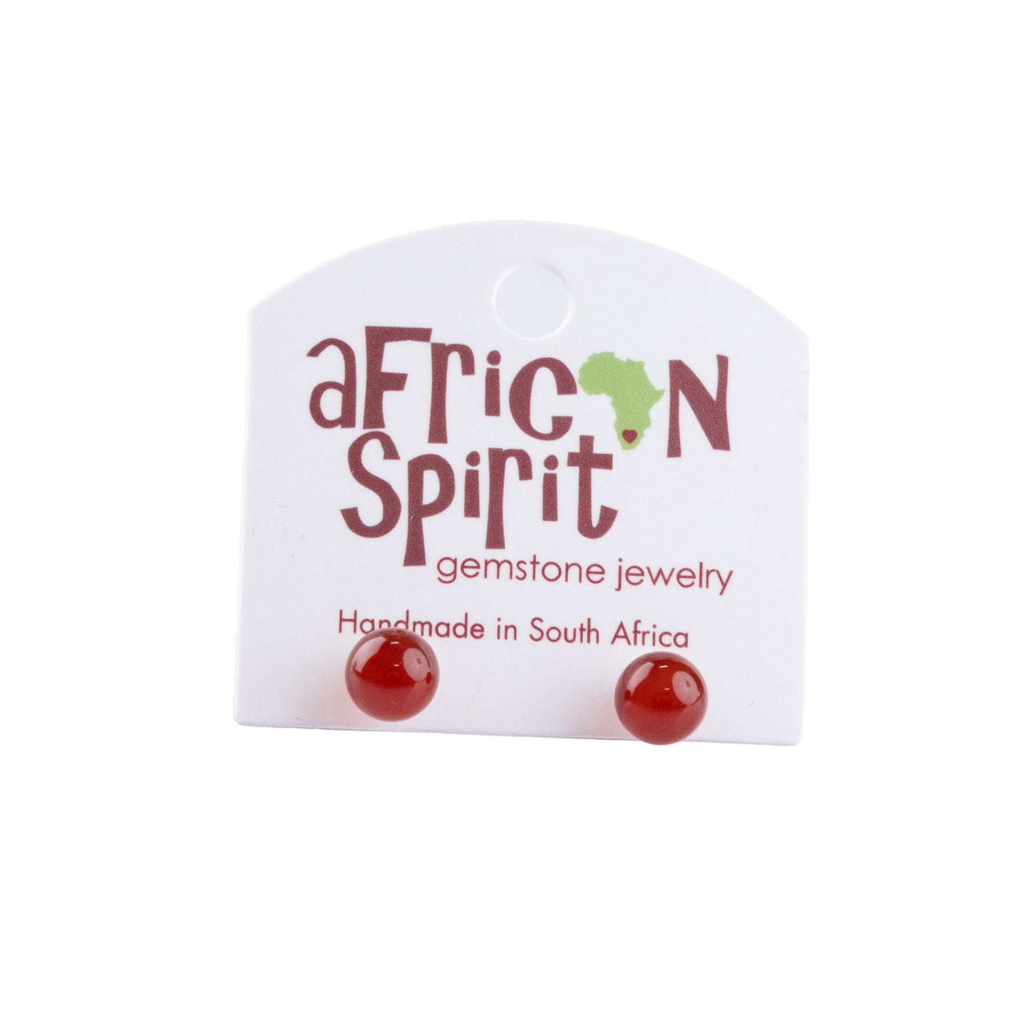 African Spirit Carnelian Stud