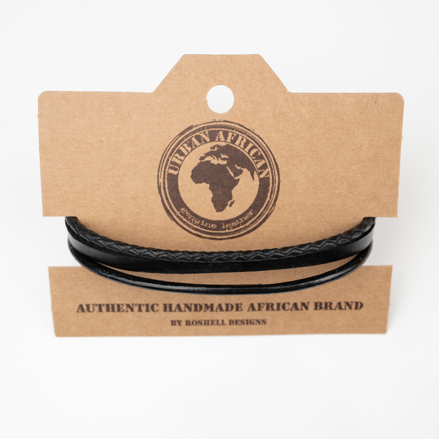 URBAN BLACK 4 STRAND BOLO BRACELET