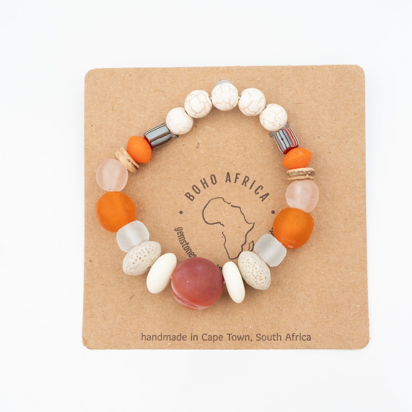 BOHO NATURAL ORANGE BRACELET