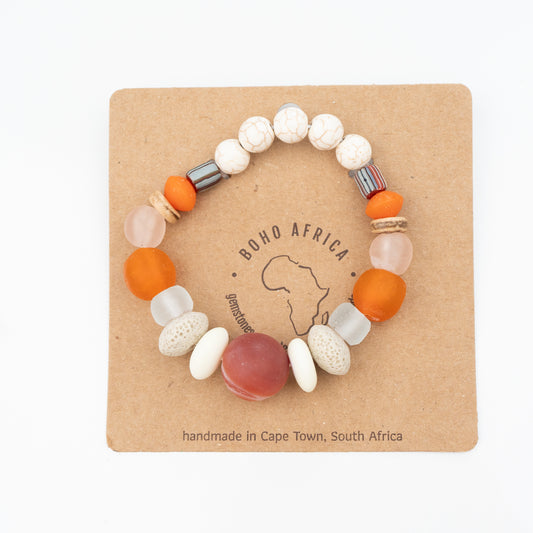 BOHO NATURAL ORANGE BRACELET