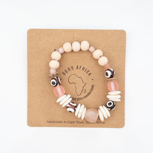 BOHO NATURAL PINK MIX BRACELET