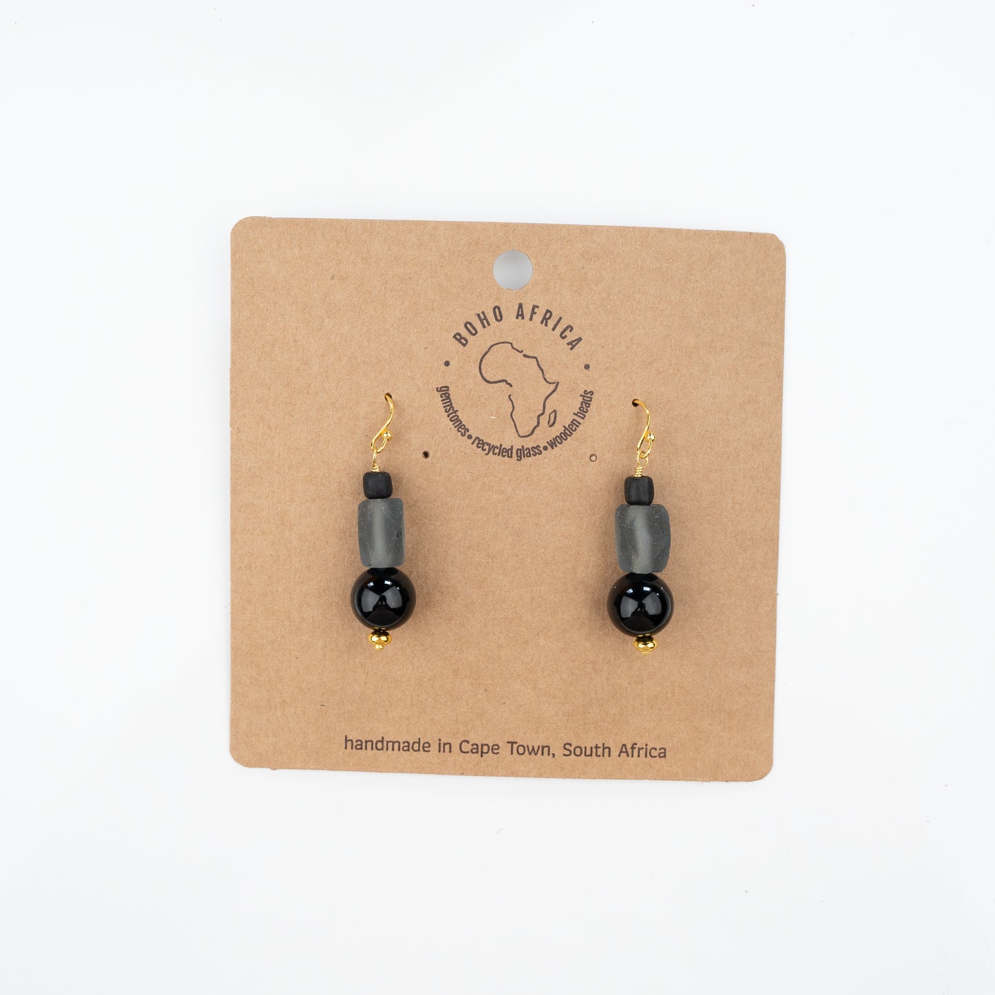 BOHO STRAIGHT BLACK EARRING