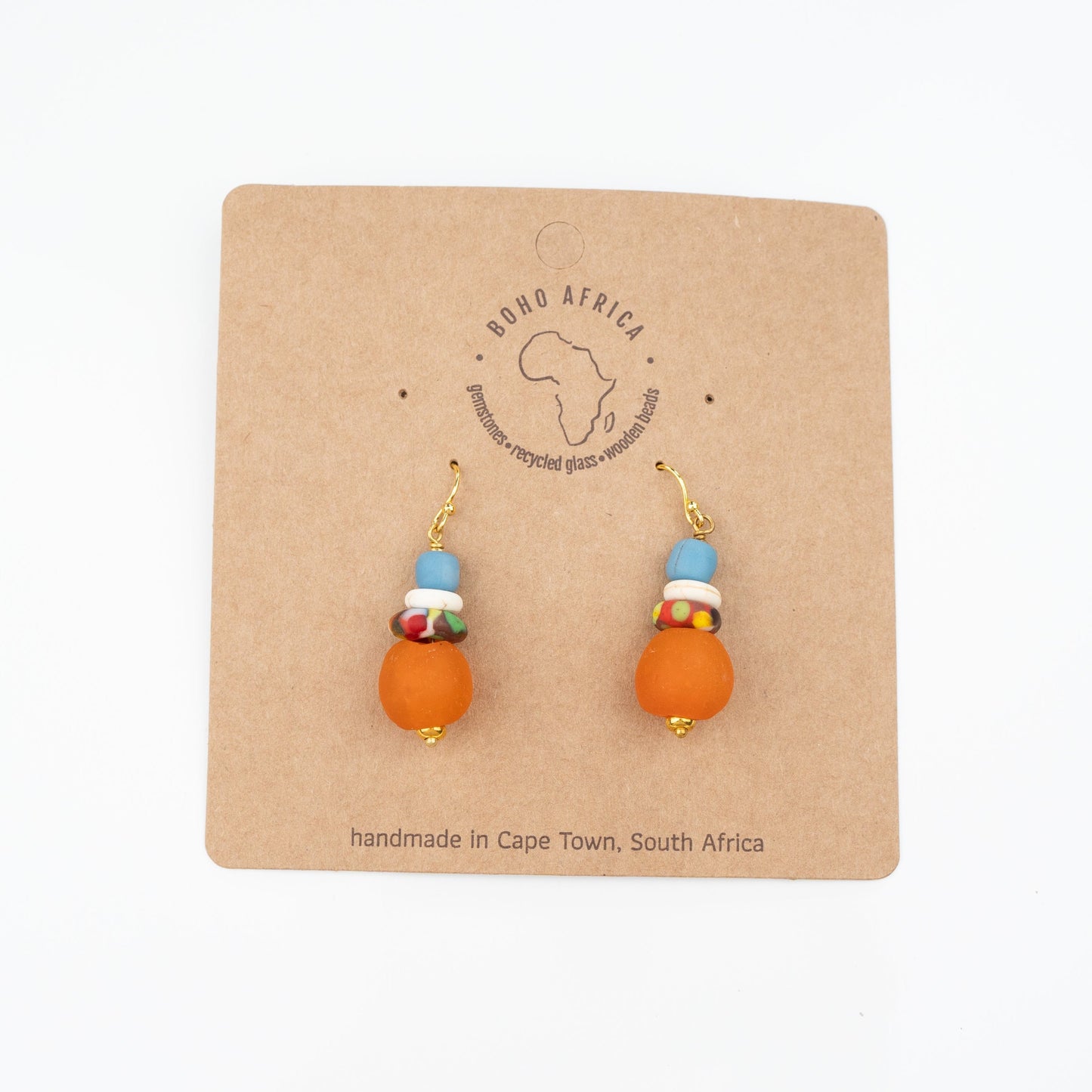 BOHO STRAIGHT ORANGE EARRING