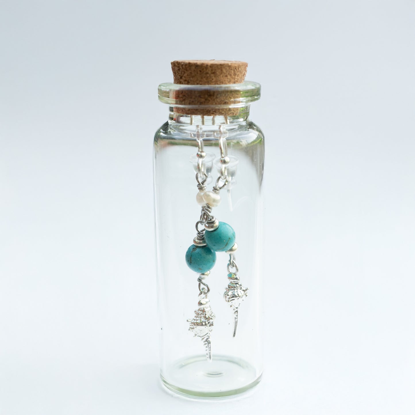 BOTTLED TURQUOISE SHELL - SILVER