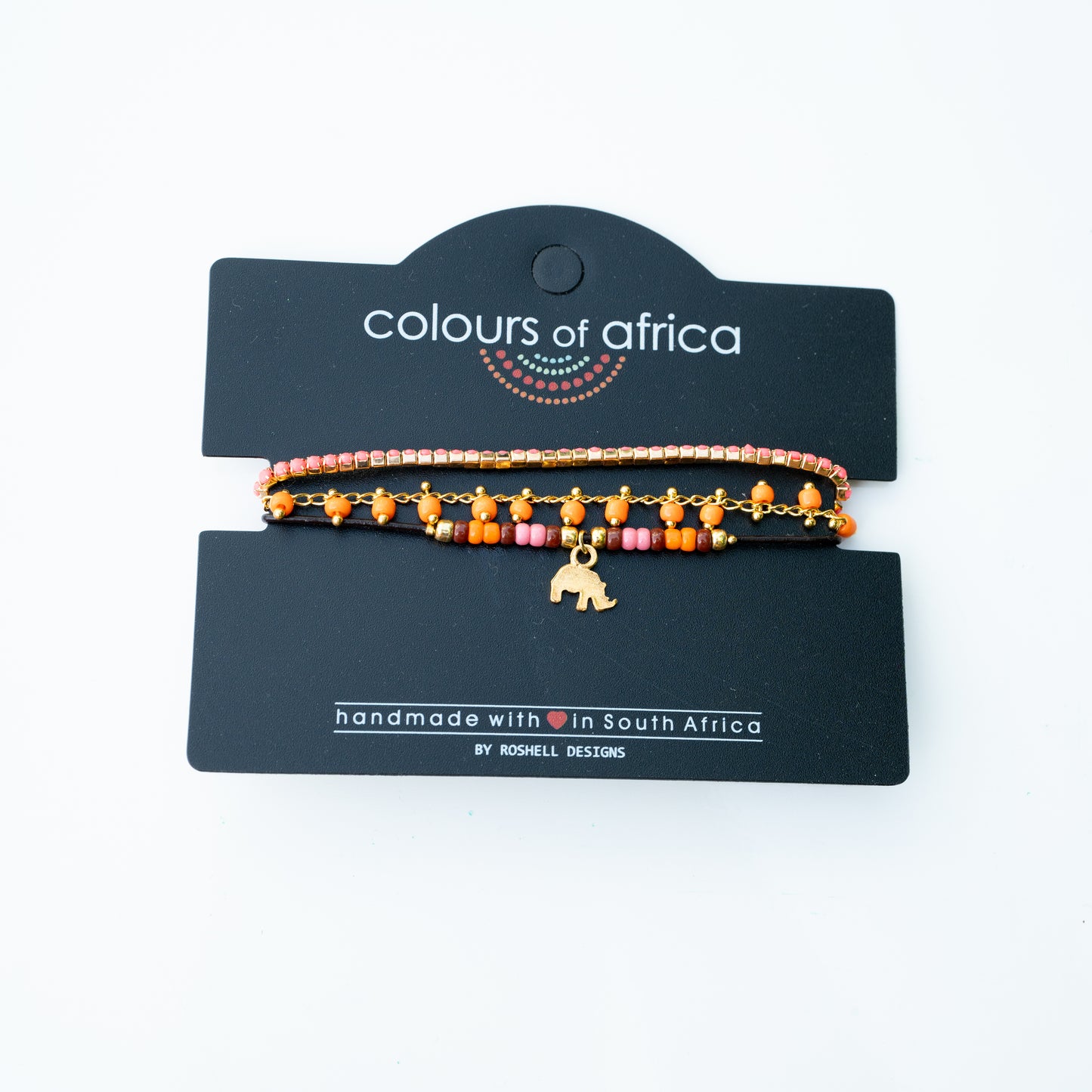 COLOURS LEATHER BRACELET - ORANGE