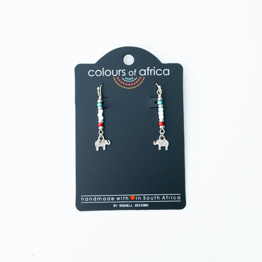 COLOURS STRAIGHT EARRING - CORAL