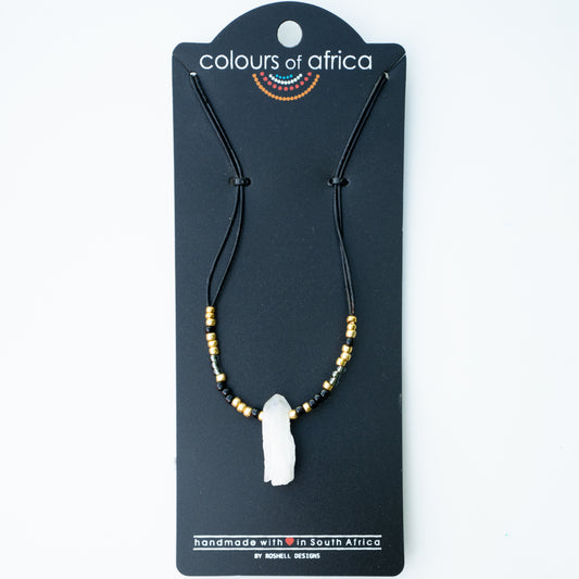 COLOURS DROP NECKLACE - BLACK