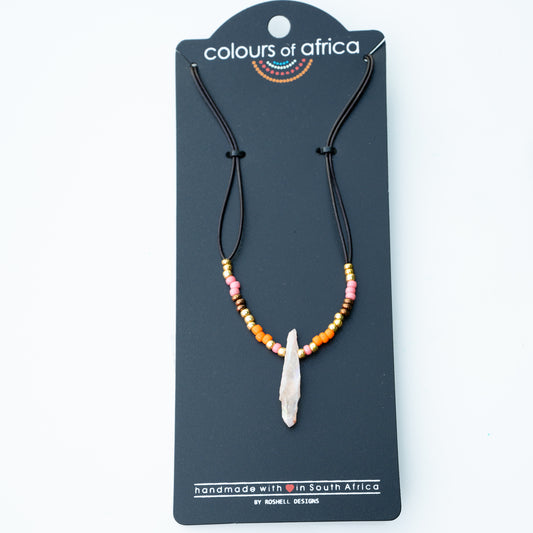 COLOURS DROP NECKLACE - ORANGE