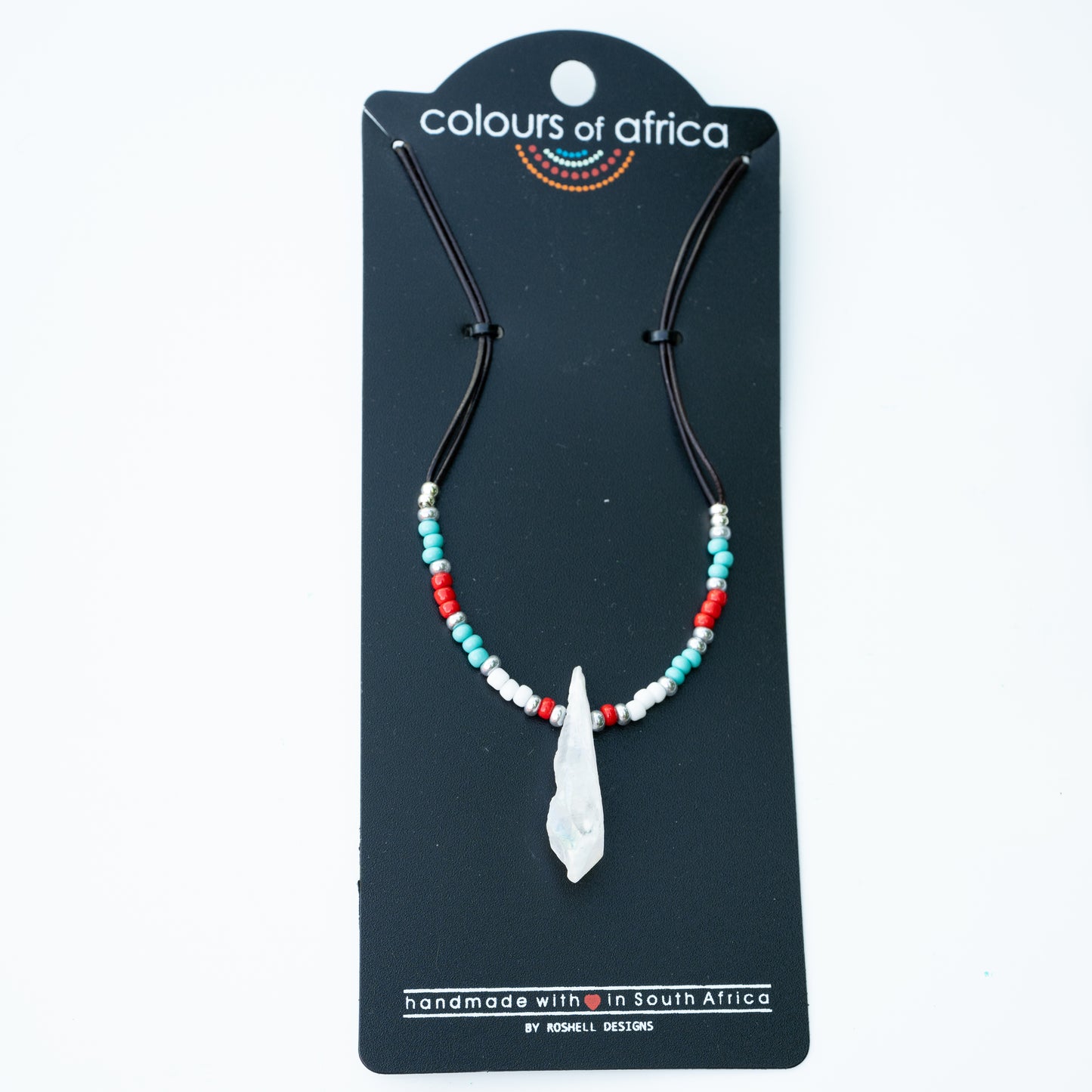 COLOURS DROP NECKLACE - CORAL