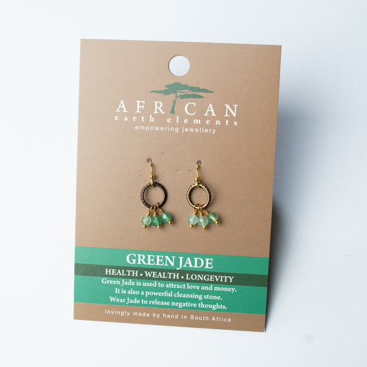 AFRICAN EARTH ELEMENTS EARRINGS - GREEN JADE