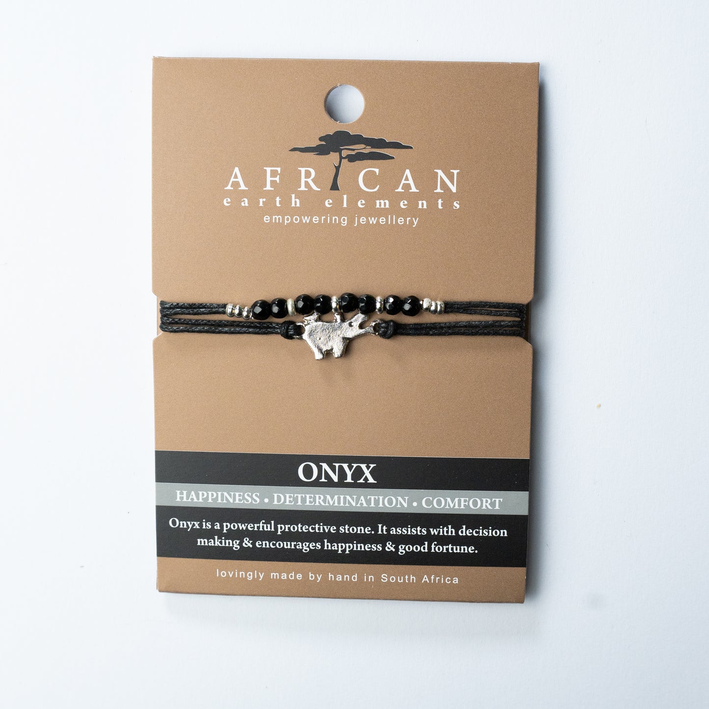 AFRICAN EARTH ELEMENTS DOUBLE BRACELET - ONYX