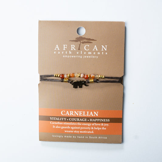 AFRICAN EARTH ELEMENTS DOUBLE BRACELET - CARNELIAN