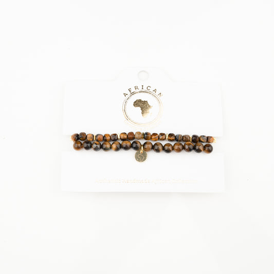 GEMSTONE STRETCH BRACELET - TIGERS EYE