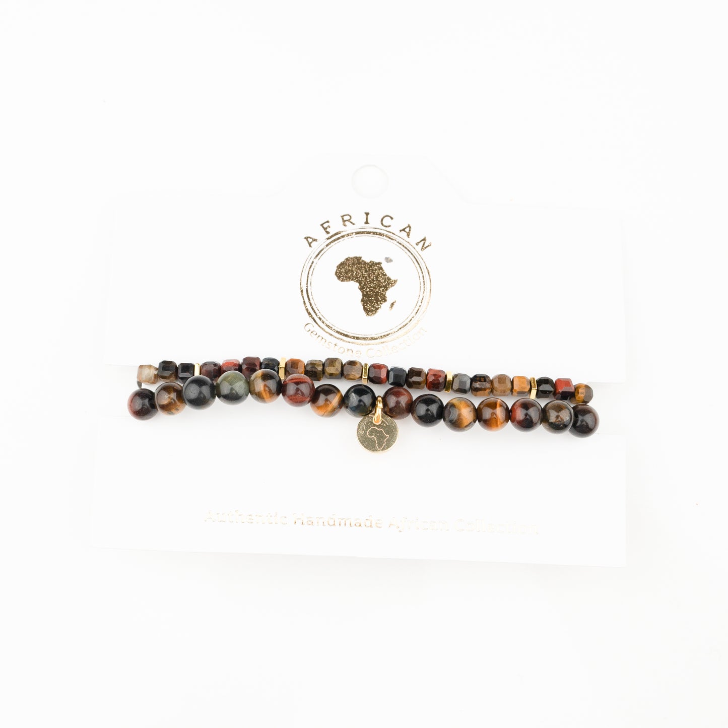 GEMSTONE STRETCH BRACELET - MIXED TIGERS EYE