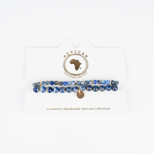 GEMSTONE STRETCH BRACELET - LAPIS LAZULI