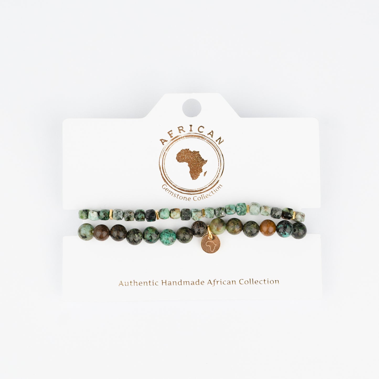 GEMSTONE STRETCH BRACELET - AFRICAN TURQUOISE