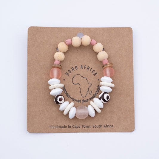 BOHO NATURAL PINK MIX BRACELET