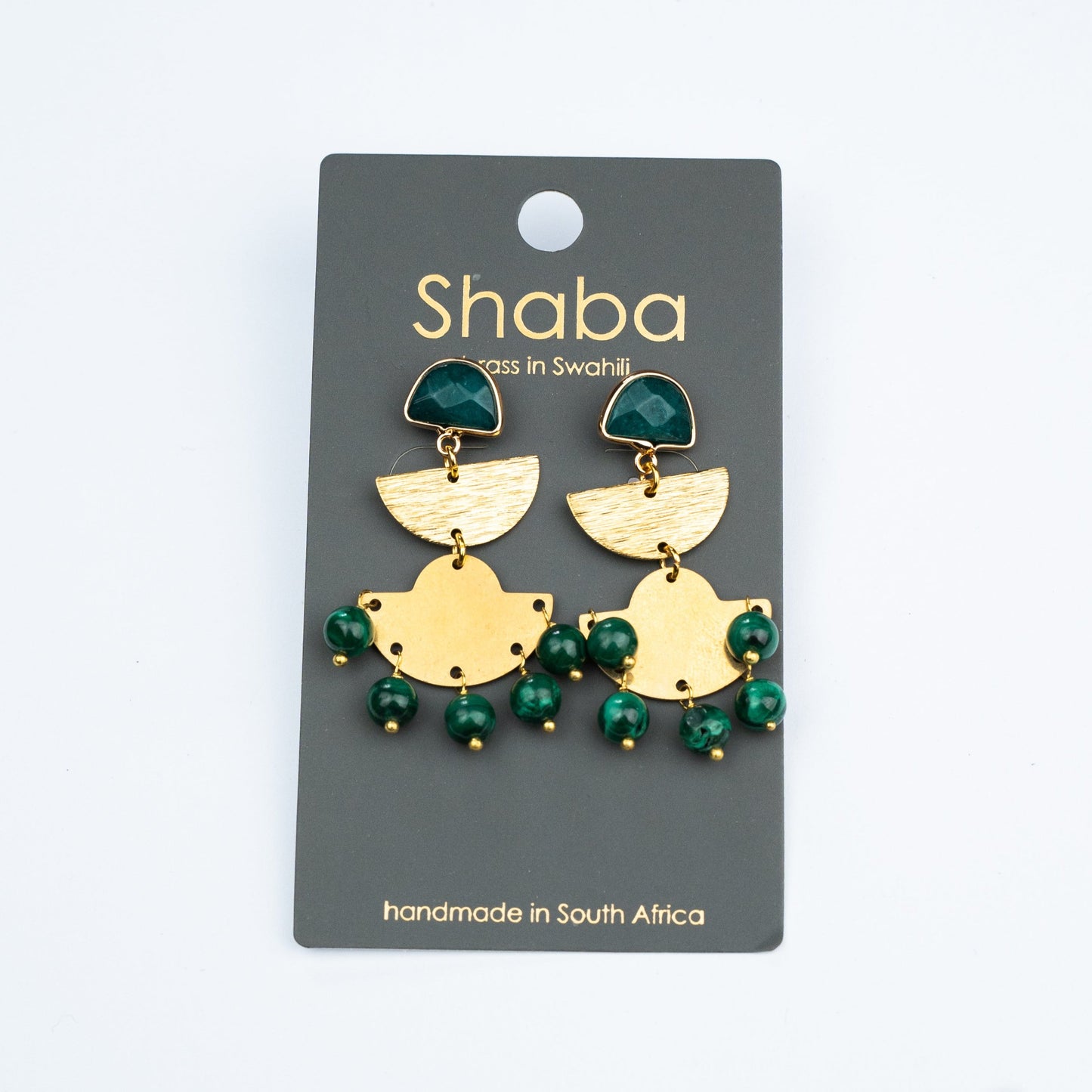 Shaba Malachite Sun Earrings