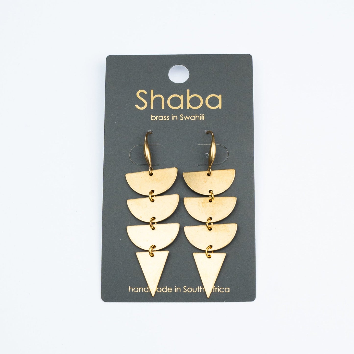 Shaba Half Moon Triangle Earring