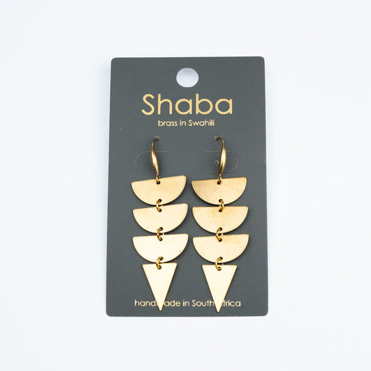 Shaba Half Moon Triangle Earring