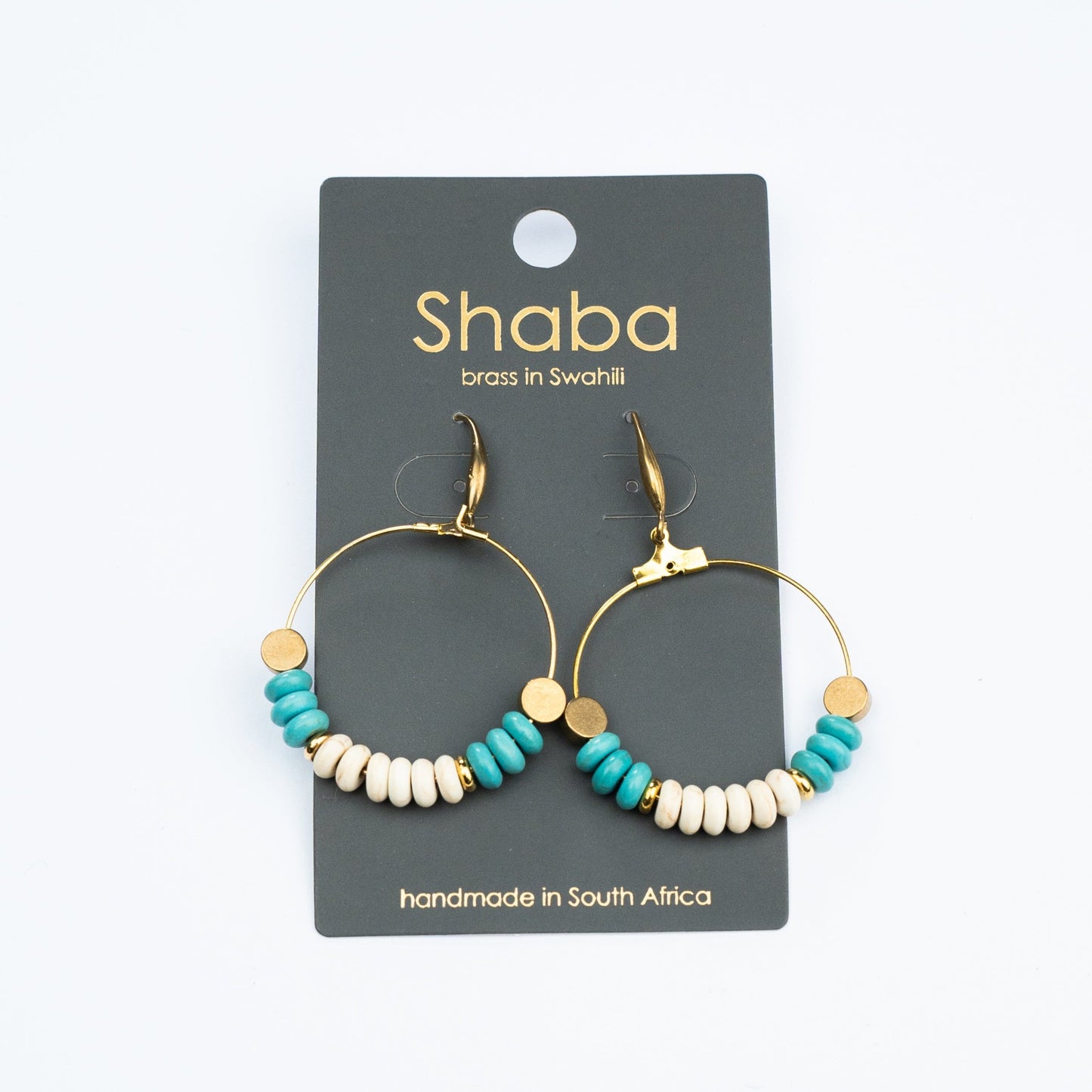 Shaba Howlite Hoop Earrings