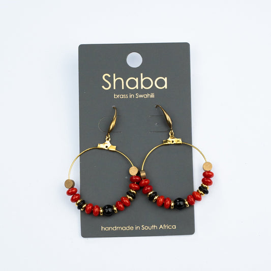 Shaba Coral Hoop Earrings