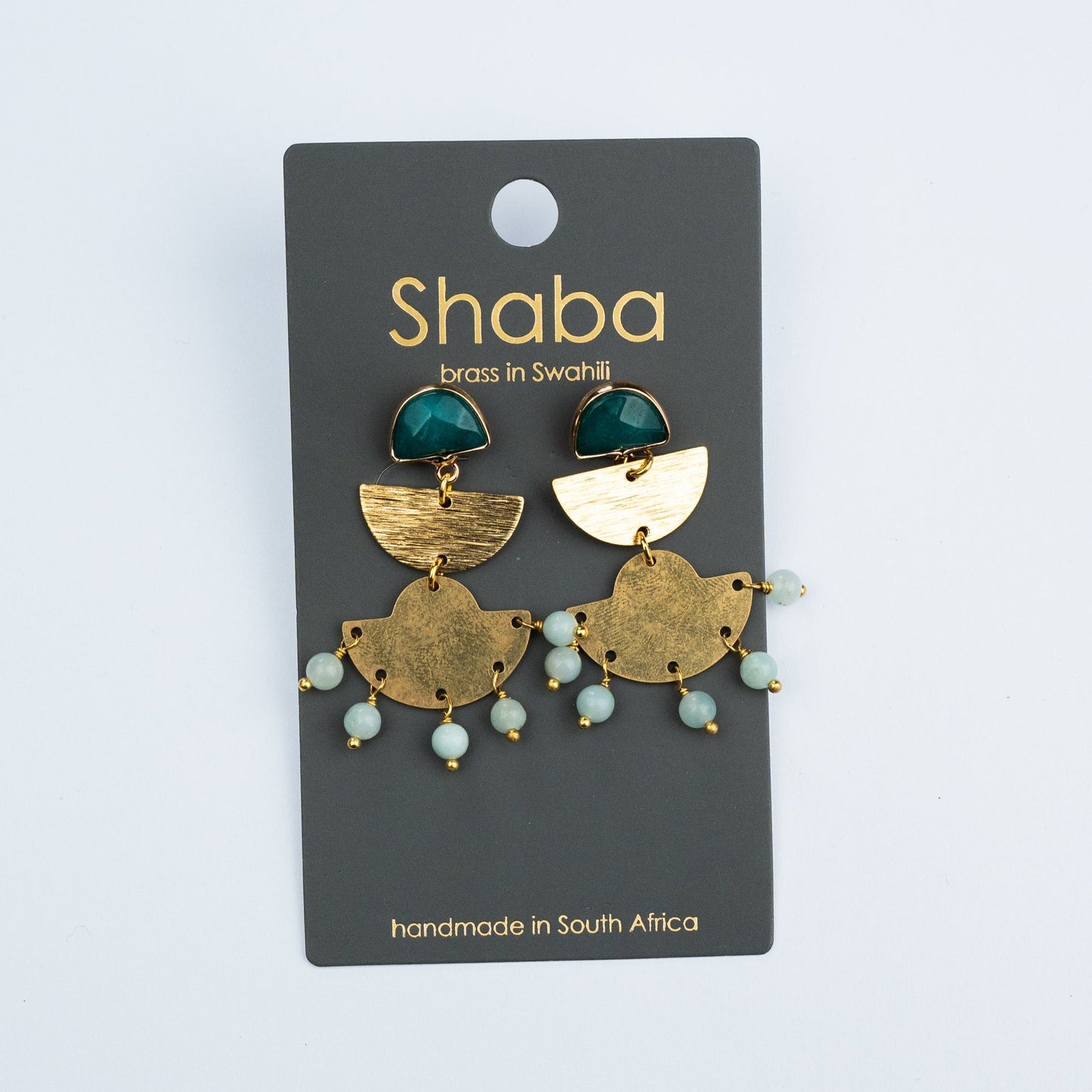 Shaba Amazonite Sun Earrings