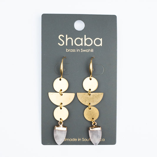 Shaba Rose Quartz Drop Earring