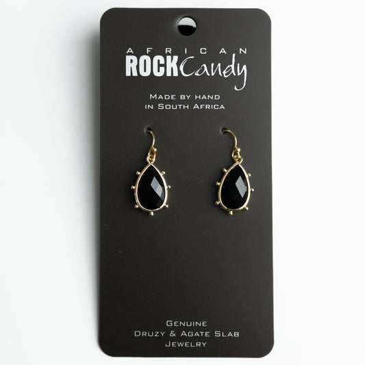 African Rock Candy Onyx Medium Gemstone Earrings