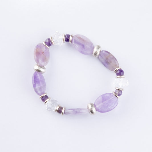 African Spirit Amethyst Stretch Bracelet
