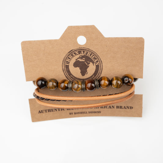 URBAN MIX MATT TIGERS EYE BRACELET