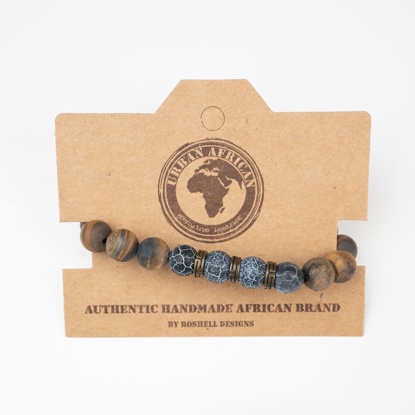 URBAN TIGERS EYE BLUE AGATE BRACELET