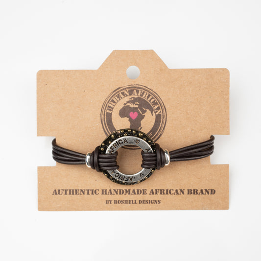 URBAN BROWN AFRICA DISC BRACELET