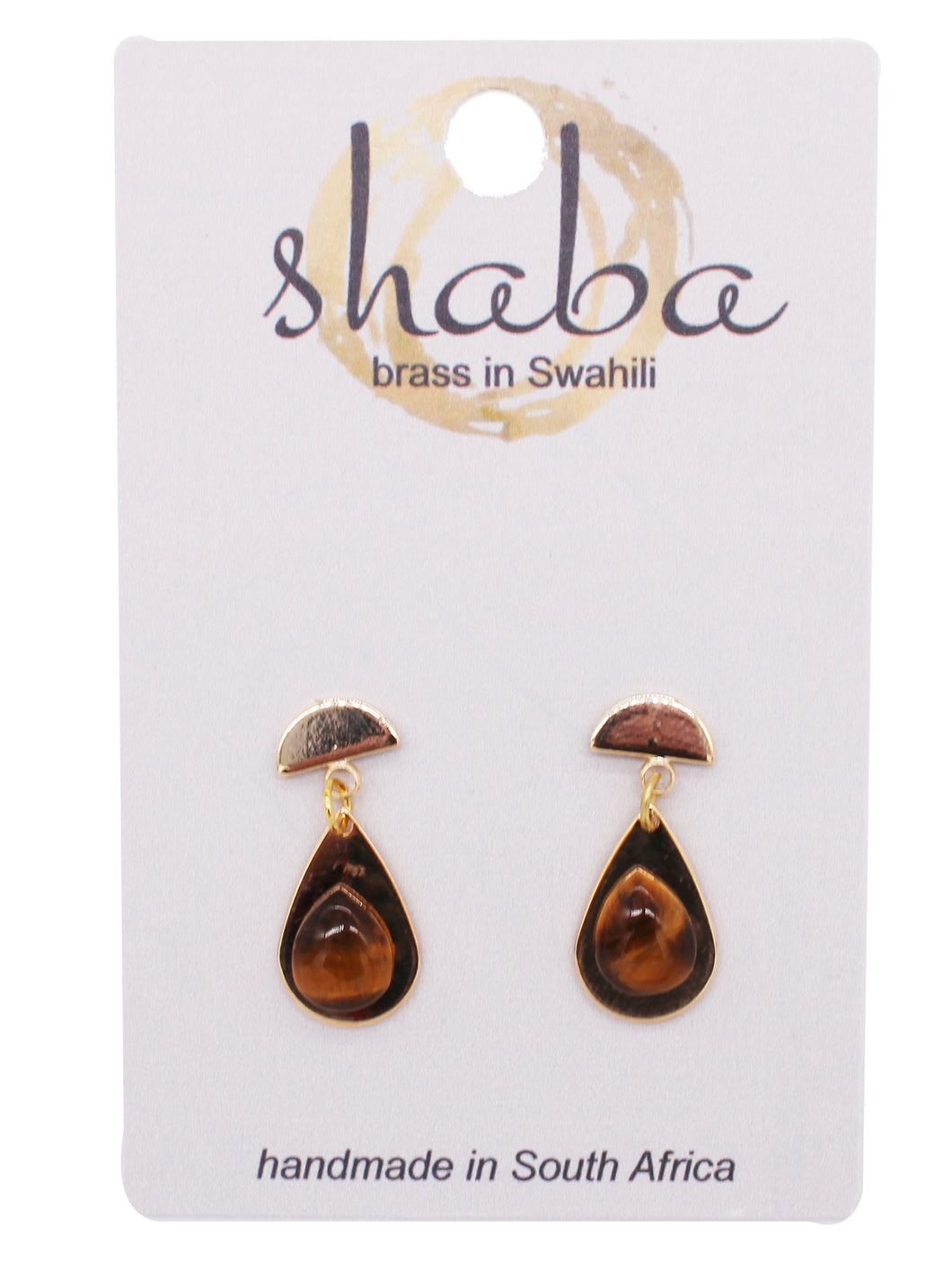Shaba Tigers Eye Drop Earrings